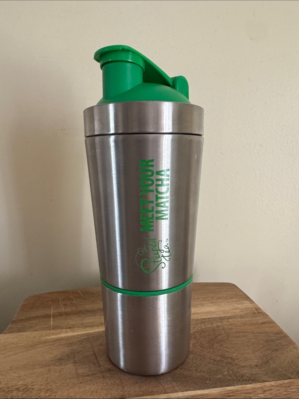 Steeped Tea Stainless Steel Matcha Shaker Bottle